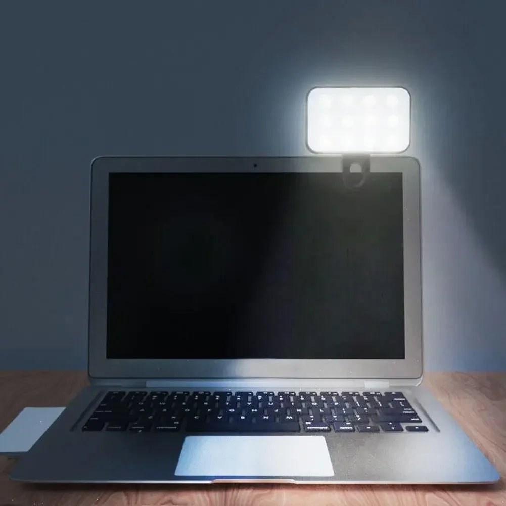Portable Mini Selfie Fill Light – Rechargeable, 3 Modes, Adjustable Brightness