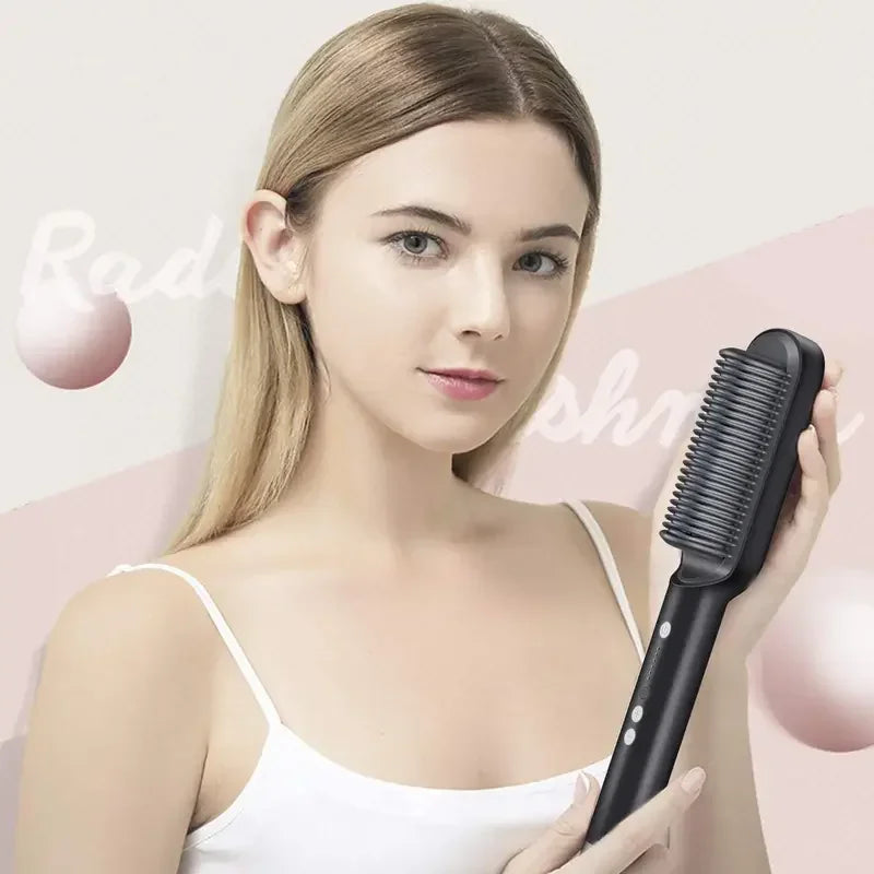 Professional Electric Hair Straightener – Quick Heat, Hot Comb, Multifunctional Hairstyle Brush