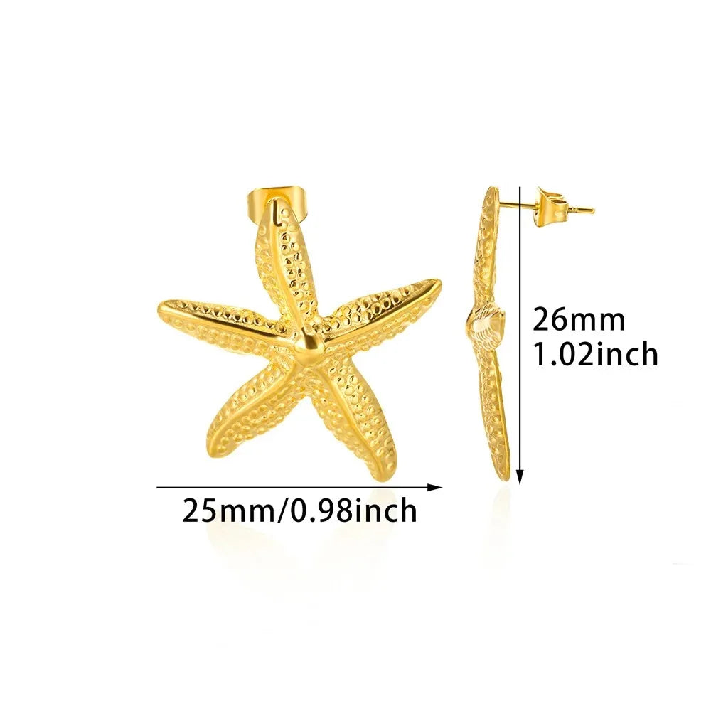 Étoile de Mer – Vintage Starfish Stud Earrings
